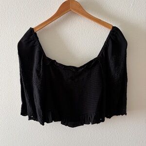 Lovestitch Black Crop Top